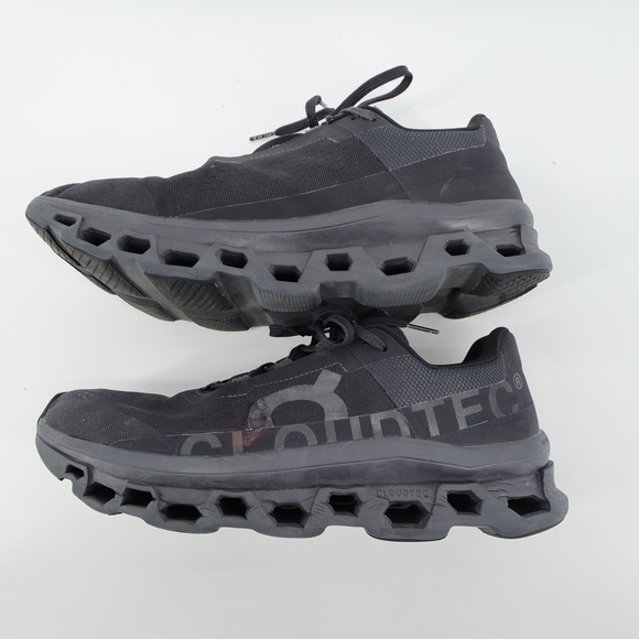 On Running Cloudmonster CloudTec Men\'s Black Running‎ Shoes US 12 - No Insoles main image 4